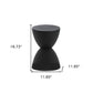 17" Black Heavy Duty Plastic Hourglass Outdoor Side Table