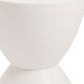 12" White Heavy Duty Plastic Hourglass Indoor Outdoor Side Table