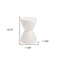 12" White Heavy Duty Plastic Hourglass Indoor Outdoor Side Table