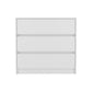 33" White Three Drawer Dresser
