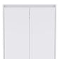 71" White Wood Two Door Two Drawer Combo Dresser