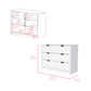 42" Black Four Drawer Dresser