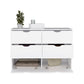 42" Black Four Drawer Dresser