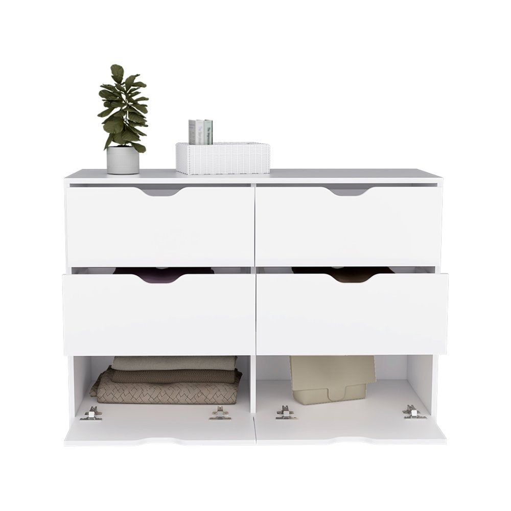 42" Black Four Drawer Dresser