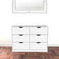 42" White Four Drawer Dresser