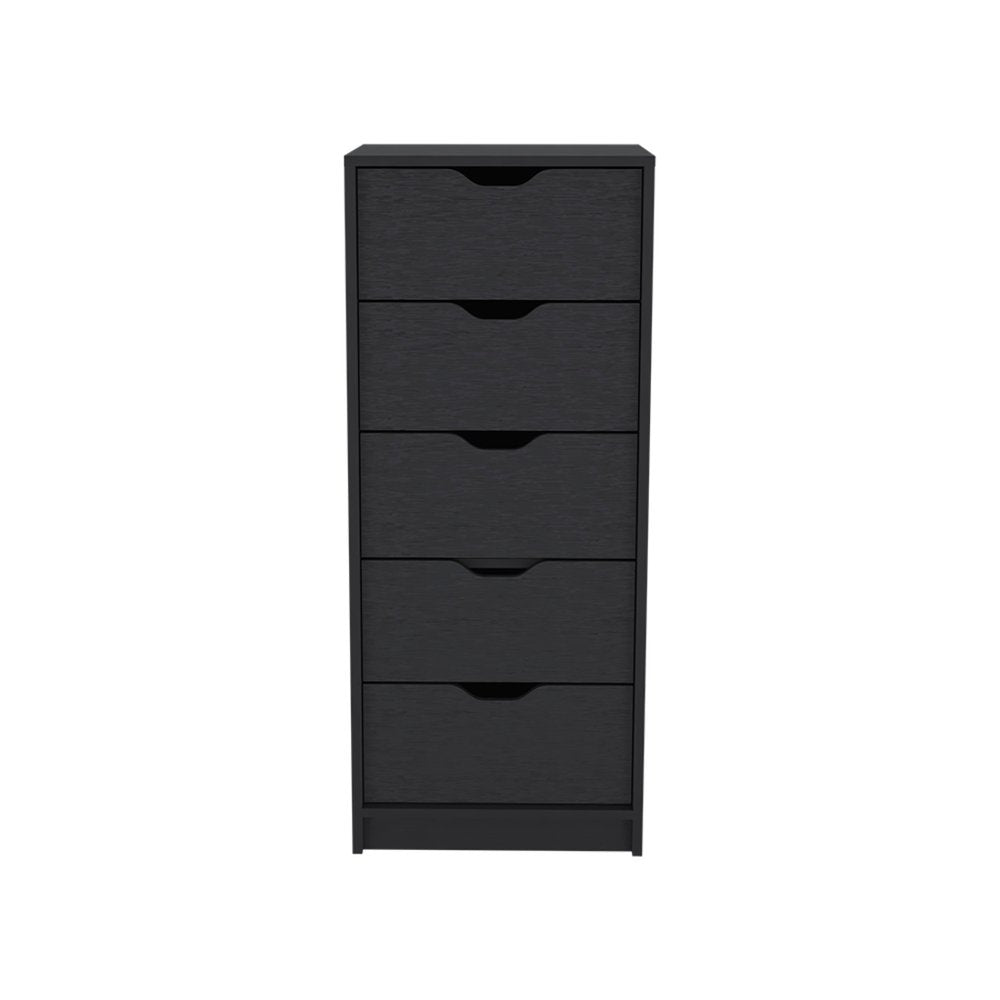 18" White Five Drawer Standard Chest