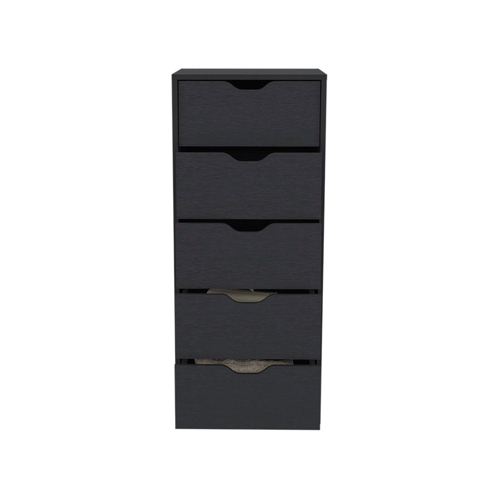 18" White Five Drawer Standard Chest