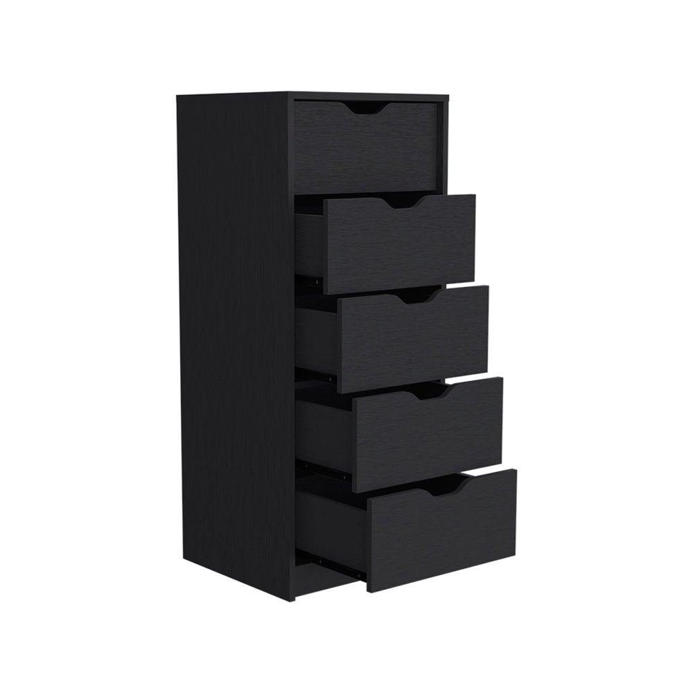 18" White Five Drawer Standard Chest