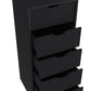 18" White Five Drawer Standard Chest