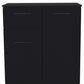 37" Black Wood Accent Cabinet With Two Doors And One Drawer