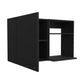 39" Black Wood Wall Mounted Accent Cabinet With Single Door