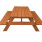 94" Brown Solid Wood Outdoor Picnic Table