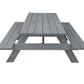 94" Gray Solid Wood Outdoor Picnic Table