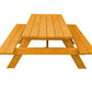 94" Natural Solid Wood Outdoor Picnic Table