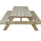 94" Natural Solid Wood Outdoor Picnic Table