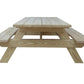 94" Natural Solid Wood Outdoor Picnic Table