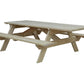 94" Natural Solid Wood Outdoor Picnic Table