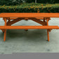 94" Redwood Solid Wood Outdoor Picnic Table
