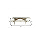 Beige Solid Wood Outdoor Picnic Table Umbrella Hole