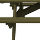 Green Solid Wood Outdoor Picnic Table Umbrella Hole