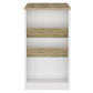 36" Natural and White Wood Kitchen Island With Storage