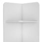 62" White Wood Corner Utility Cabinet With Two Doors