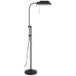 57" Bronze Metal Adjustable Floor Lamp With Bronze Metal Square Shade