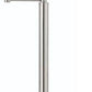 60" Nickel Swing Arm Floor Lamp With White Square Shade