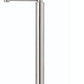 60" Nickel Swing Arm Floor Lamp With White Square Shade