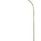 68" Nickel Adjustable Floor Lamp With White Fabric Empire Shade