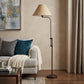 68" Rusted Adjustable Traditional Shaped Floor Lamp With Brown Empire Shade