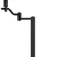 60" Bronze Swing Arm Floor Lamp With Beige Fabric Empire Shade