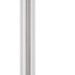 60" Chrome Two Light Traditional Shaped Floor Lamp With White Rectangular Shade