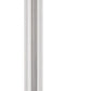 60" Chrome Two Light Traditional Shaped Floor Lamp With White Rectangular Shade