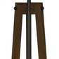 65" Brown Tripod Floor Lamp With White Rectangular Shade