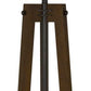 65" Brown Tripod Floor Lamp With White Rectangular Shade