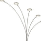 72" Nickel Five Light Led Arc Floor Lamp
