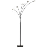 72" Bronze Five Light LED Arc Floor Lamp