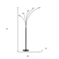 72" Bronze Five Light LED Arc Floor Lamp