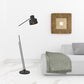 65" Black Adjustable Traditional Shaped Floor Lamp With Black Dome Shade