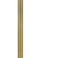 62" Brass Tray Table Floor Lamp With White Square Shade