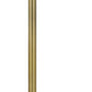 62" Brass Tray Table Floor Lamp With White Square Shade