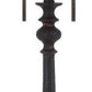 63" Rust Two Light Floor Lamp With Beige Fabric Square Shade