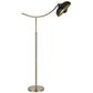 66" Bronze Adjustable Arc Floor Lamp With Bronze Dome Shade