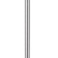 61" Chrome Tray Table Floor Lamp With White Square Shade