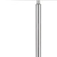 61" Chrome Tray Table Floor Lamp With White Transparent Glass Square Shade