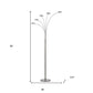 82" Nickel Five Light Led Arc Floor Lamp