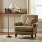 59" Bronze Swing Arm Floor Lamp With Beige Empire Shade