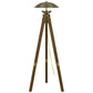55" Brass Tripod Floor Lamp With Antiqued Brass Dome Shade