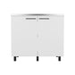 24" X 39" White Stainless Steel and Wood Utility Cabinet With Sink